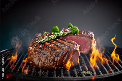 Tasty and Juicy Beef Steak - Perfect for Grilling, BBQ or Restaurant Meal - Stock Image