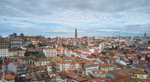Aerial view of the old city of Porto. High quality photo