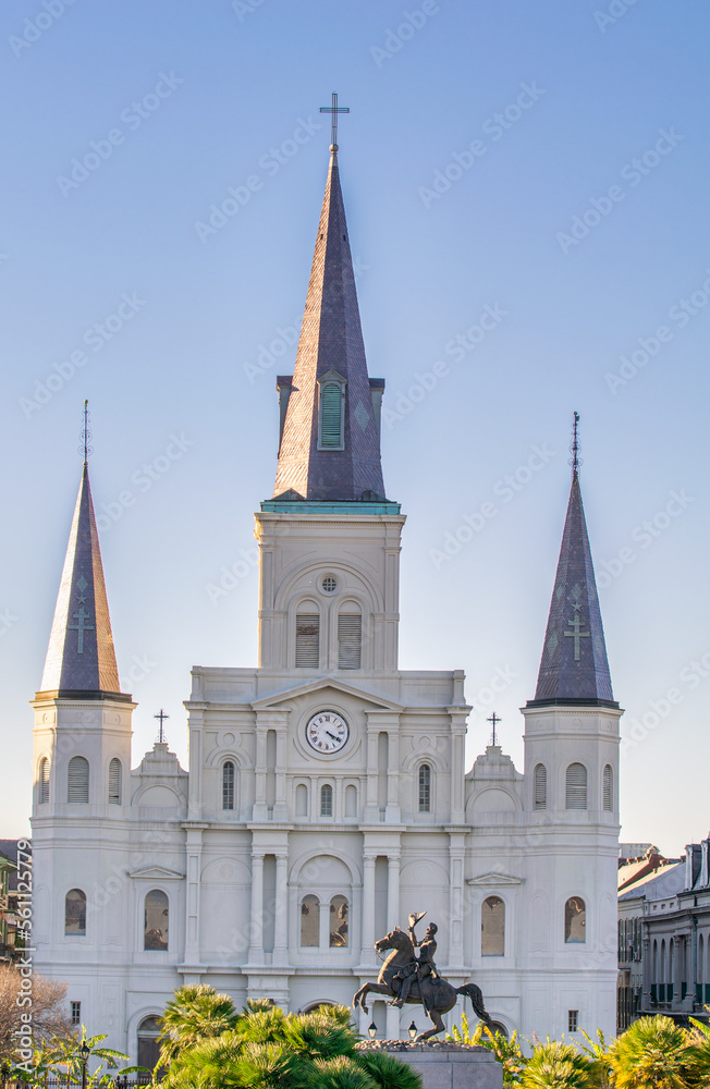 Saint Louis Cathedral, New Orleans on a sunny day, Louisiana