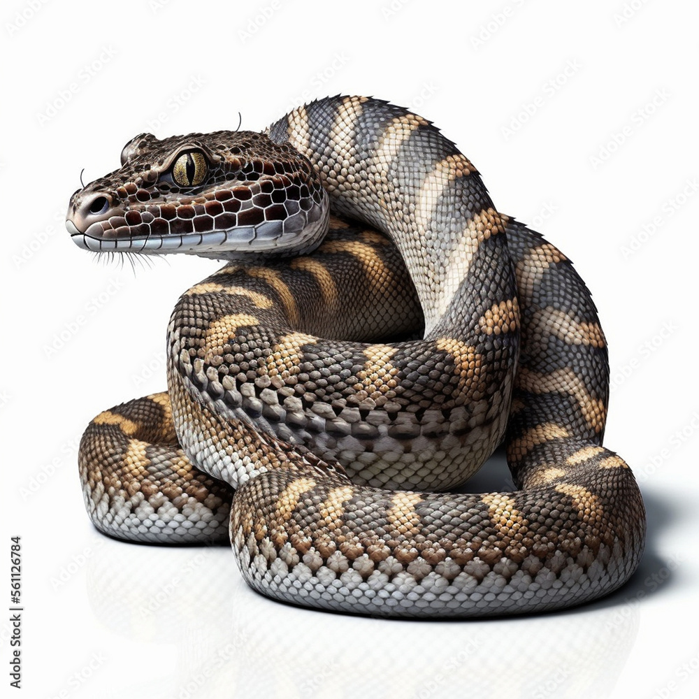 Obraz premium Bullsnake full body image with white background ultra realistic