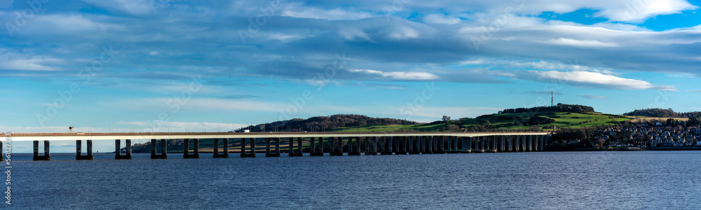 Road bridge across the River Tay in the UK