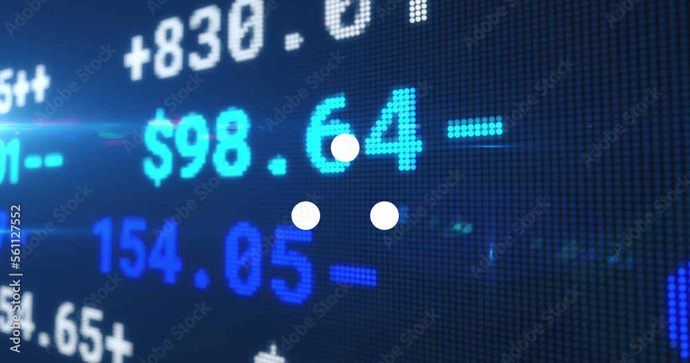 Image of white spots over stock market Image of white spots over stock market