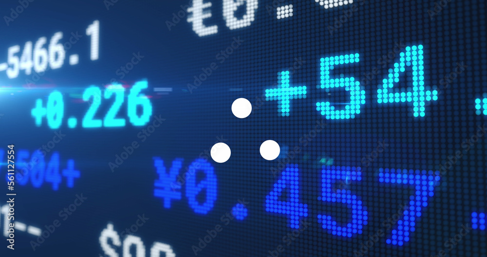 Image of white spots over stock market Image of white spots over stock market