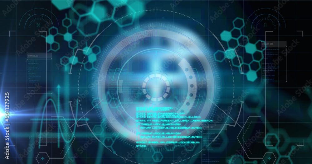 Image of data processing over scope scanning Image of data processing over scope scanning