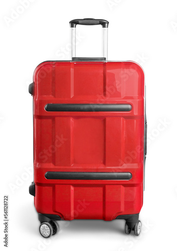 Colored full and closed suitcases, ready for the trip,