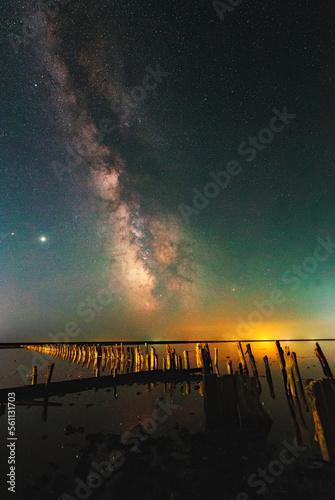 Milky Way at the clear night sky