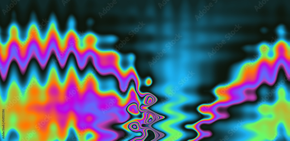 Texture of a glitched TV screen with wavy and distorted moire pattern ...