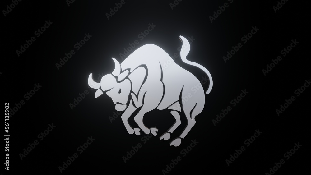 Obraz premium Taurus. Zodiac sign. Horoscope. Space flight through the constellation. High quality 4k footage