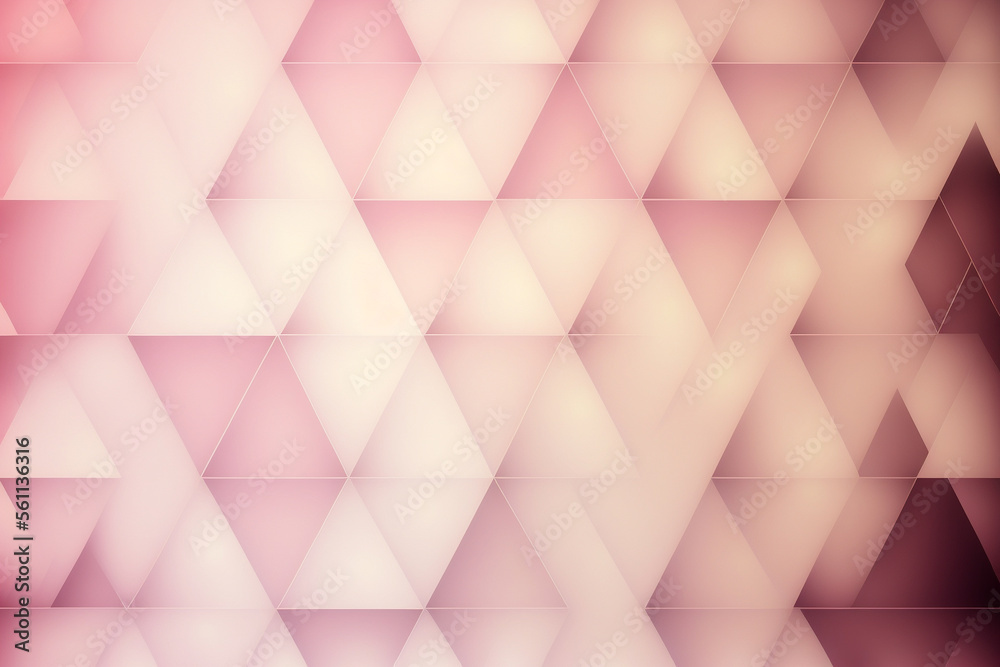 Obraz premium A pink geometric background made with triangles. Generative AI illustration.