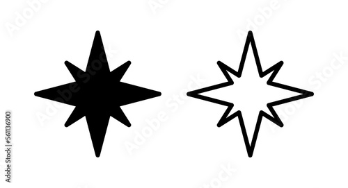 Compass icon vector illustration. arrow compass icon sign and symbol