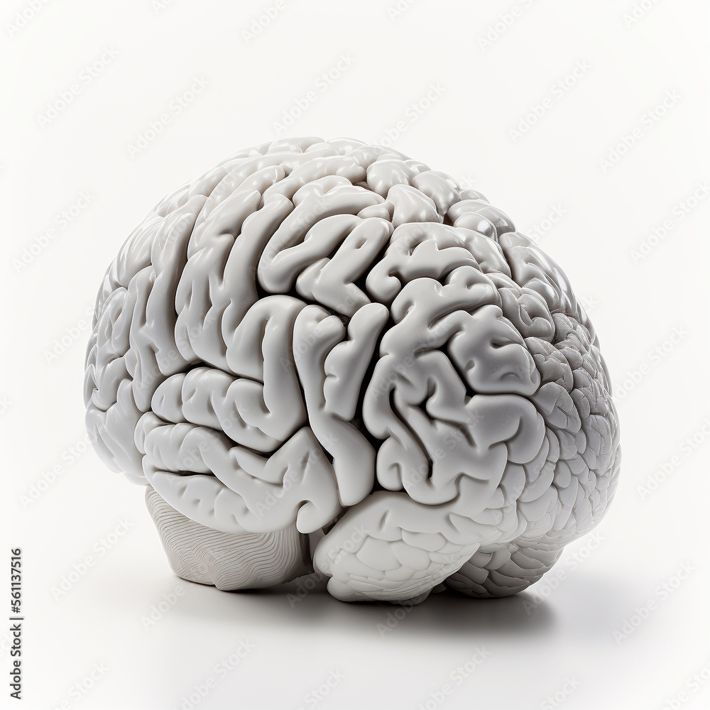 Isolated Brain with Flowing Neon Isolated Brain with Flowing Neon