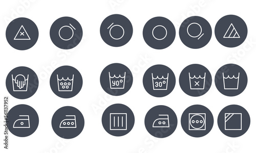 Laundry Sign Icons vector design 