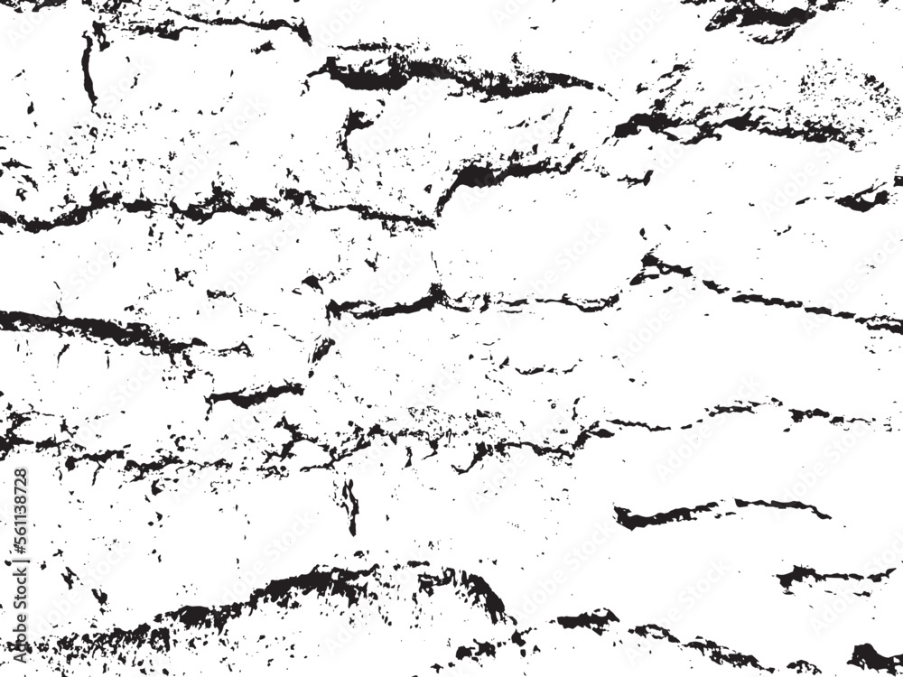 Natural vector abstract grunge texture of old tree bark. Texture for overlay, stencil in grunge style. Design element