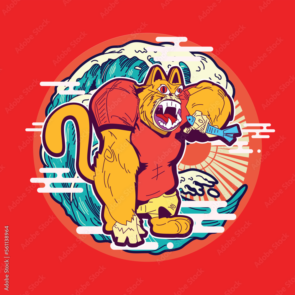 cute cat illustration for mascot, logo, notebook, and background cute cat illustration for mascot, logo, notebook, and background