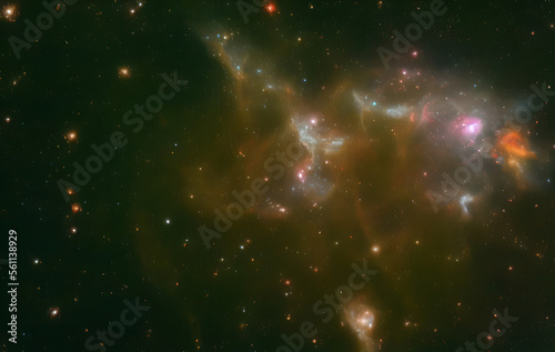 Gas Nebula - Stars - Sun - Pillars of Creation - Deep Space - Astrophotograph - Galaxys - Deep Field - Astronomy - Cosmology - generative ai- Milky Way Galaxy - Universe - Cosmos - Science Fiction 