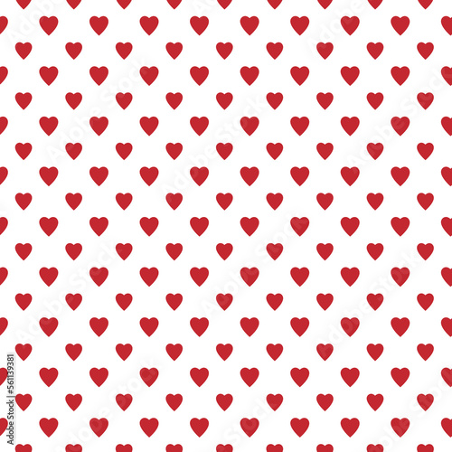 Valentine romanric Seamless Pattern. Red Hearts on Pink Background.Hearts red seamless pattern on white background
