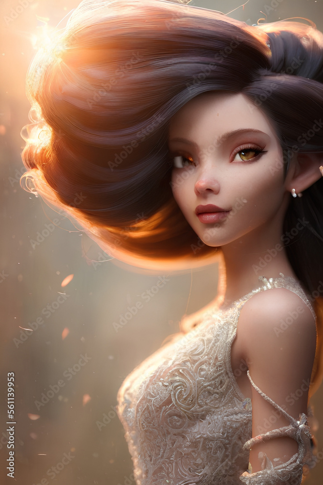 Fototapeta premium A beautiful illustration created by artificial intelligence by Carguilar, with varied colors and incredible and Delicate details