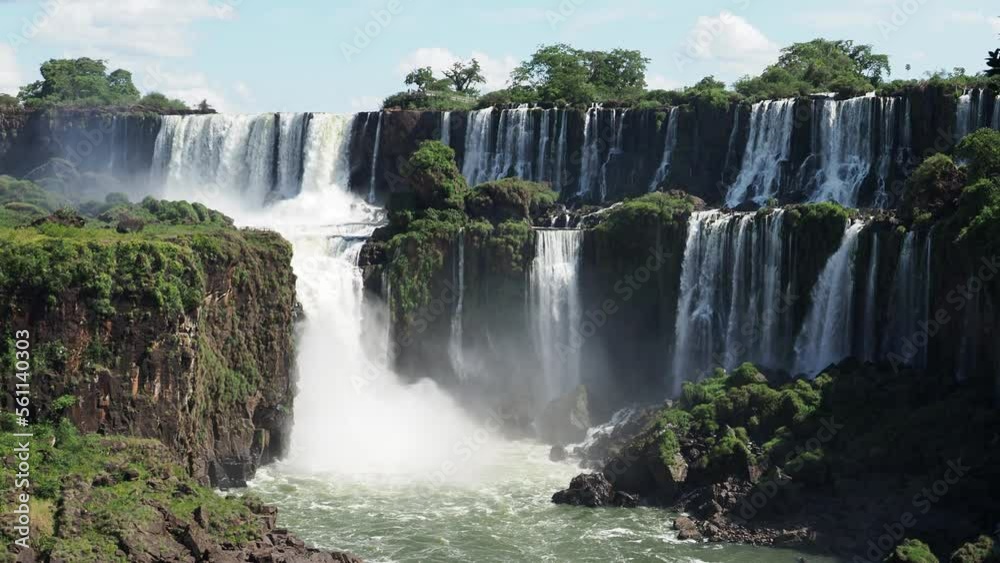 waterfall in the forest Iguazu Falls waterfall in the forest Iguazu Falls