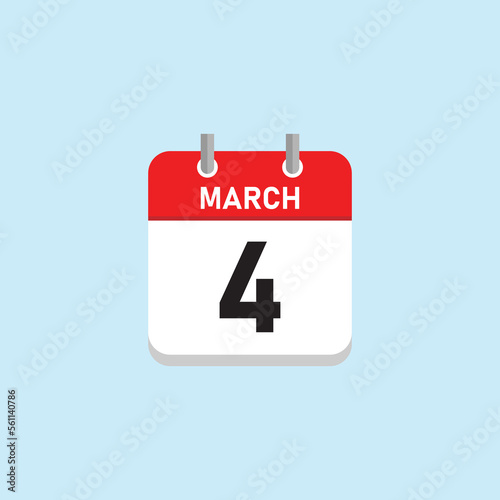 March 4 Concept Design. Vector Illustration.