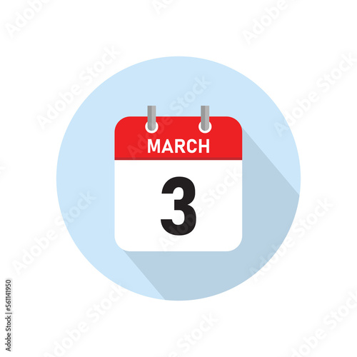 March 3 Concept Design. Vector Illustration.