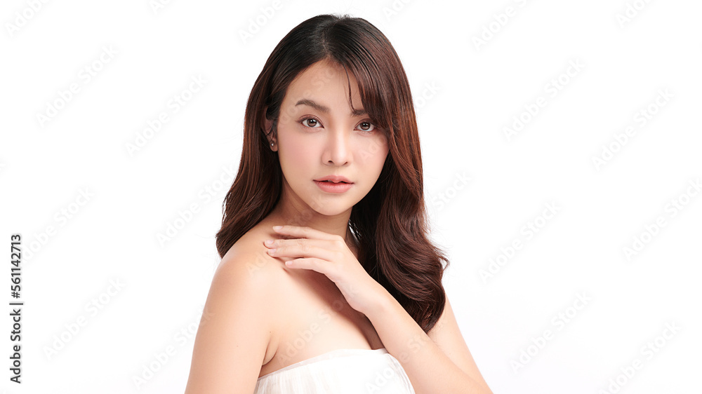 Beautiful young asian woman with clean fresh skin on white background, Face care, Facial treatment, Cosmetology, beauty and spa, Asian women portrait. Beautiful young asian woman with clean fresh skin on white background, Face care, Facial treatment, Cosmetology, beauty and spa, Asian women portrait.