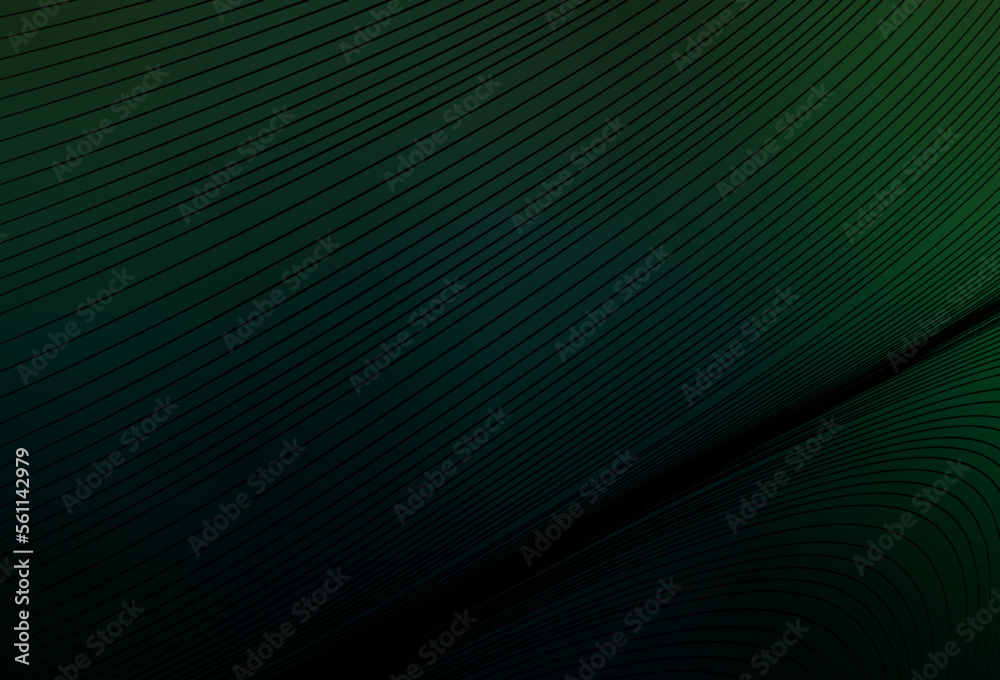Dark Green vector pattern with curved lines. Dark Green vector pattern with curved lines.