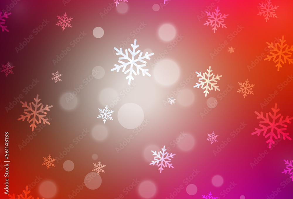 Light Pink, Red vector pattern in Christmas style. Light Pink, Red vector pattern in Christmas style.