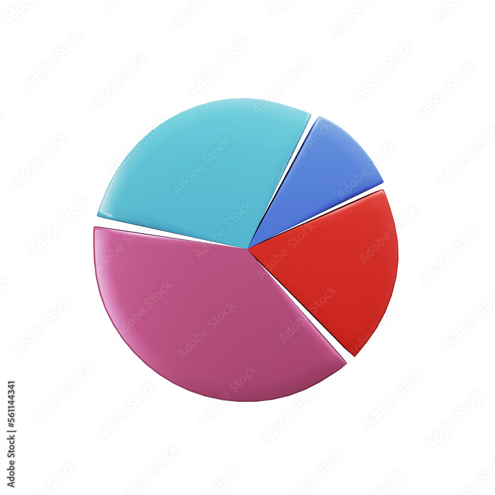 3d render abstract pie chart infographic elements.can be used for workflow layout, diagram, number options, web design. illustration 3d render abstract pie chart infographic elements.can be used for workflow layout, diagram, number options, web design. illustration