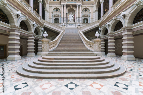 Interior of the Oberlandesgericht or the supreme court of justice in vienna