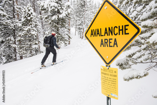 Back country ski touring at Galena Pass in Idaho. photo