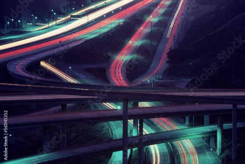 Traffic at night.