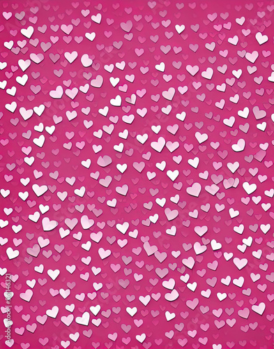 Hearts. Valentine's Day abstract background with hearts. IA technology