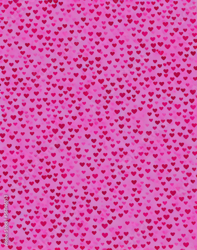 Hearts. Valentine's Day abstract background with hearts. IA technology