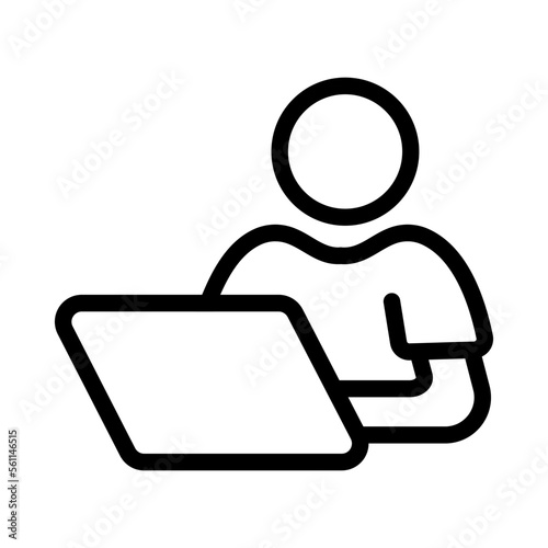 Man typing icon