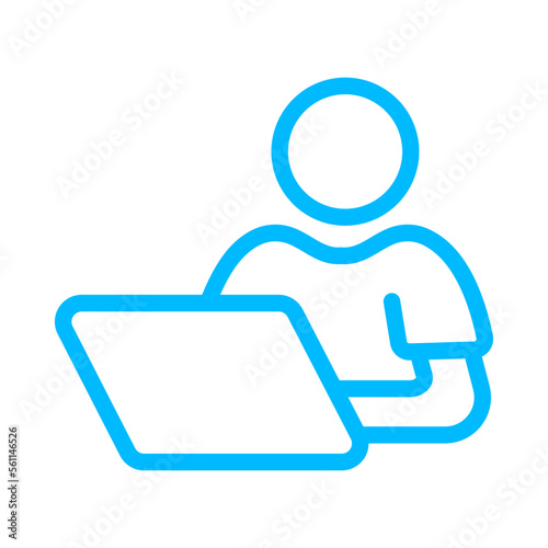 Man typing icon