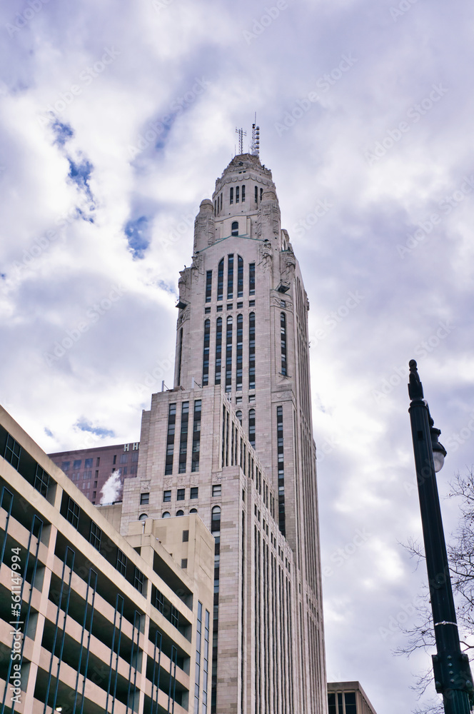 The LeVeque Tower in downtown Columbus Ohio USA 2023