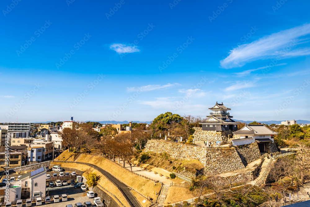 静岡県浜松市にある徳川家康の出世城と呼ばれる浜松城