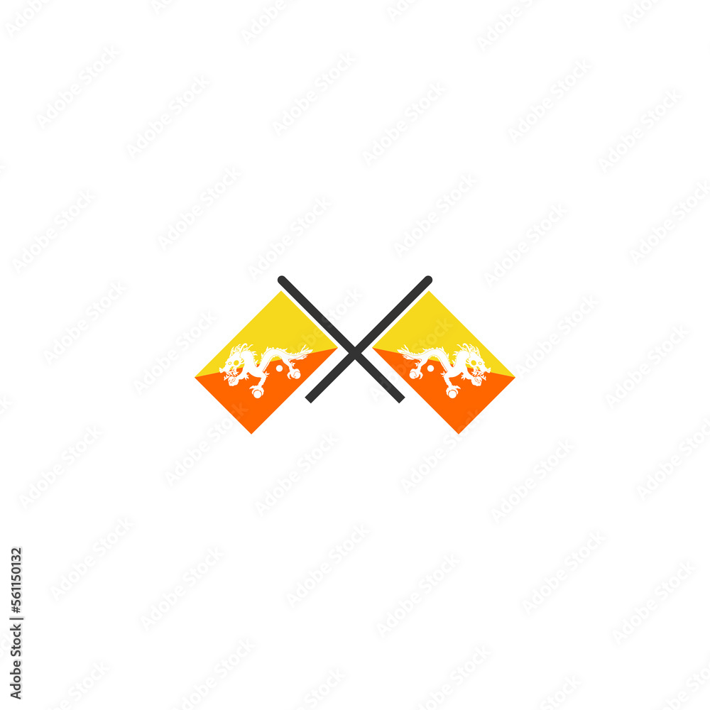 Bhutan independence day icon set vector sign symbol