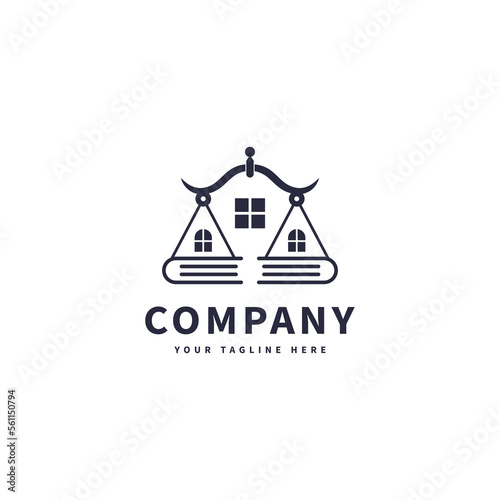 vintage justice judge house logo design inspiration