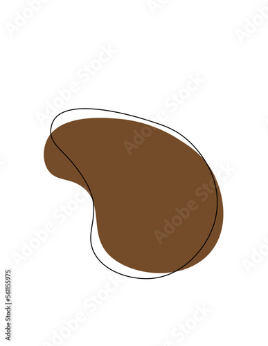 aesthetic brown blob shape