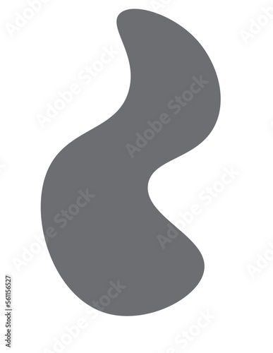 aesthetic grey blob shape