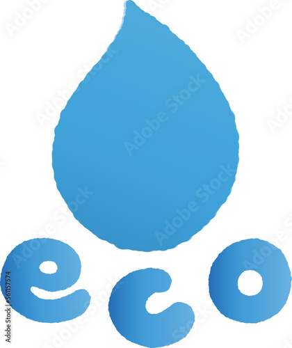 ecoと水イメージのイラスト