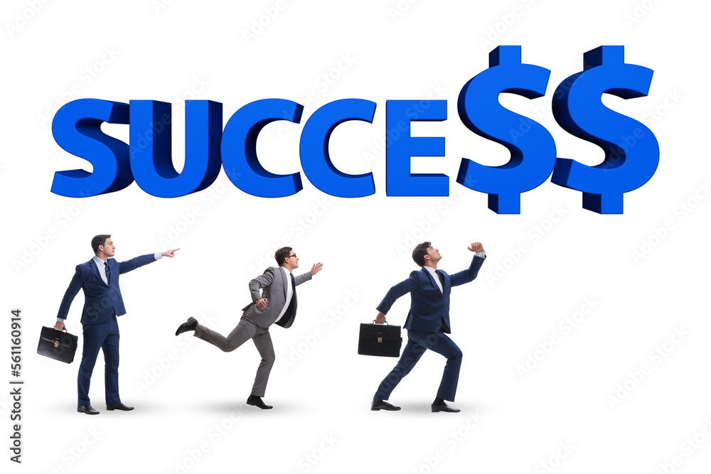Business success concept with businessman
