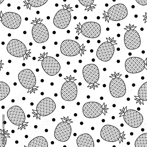 Seamless pattern with Pineapple, for decoration
