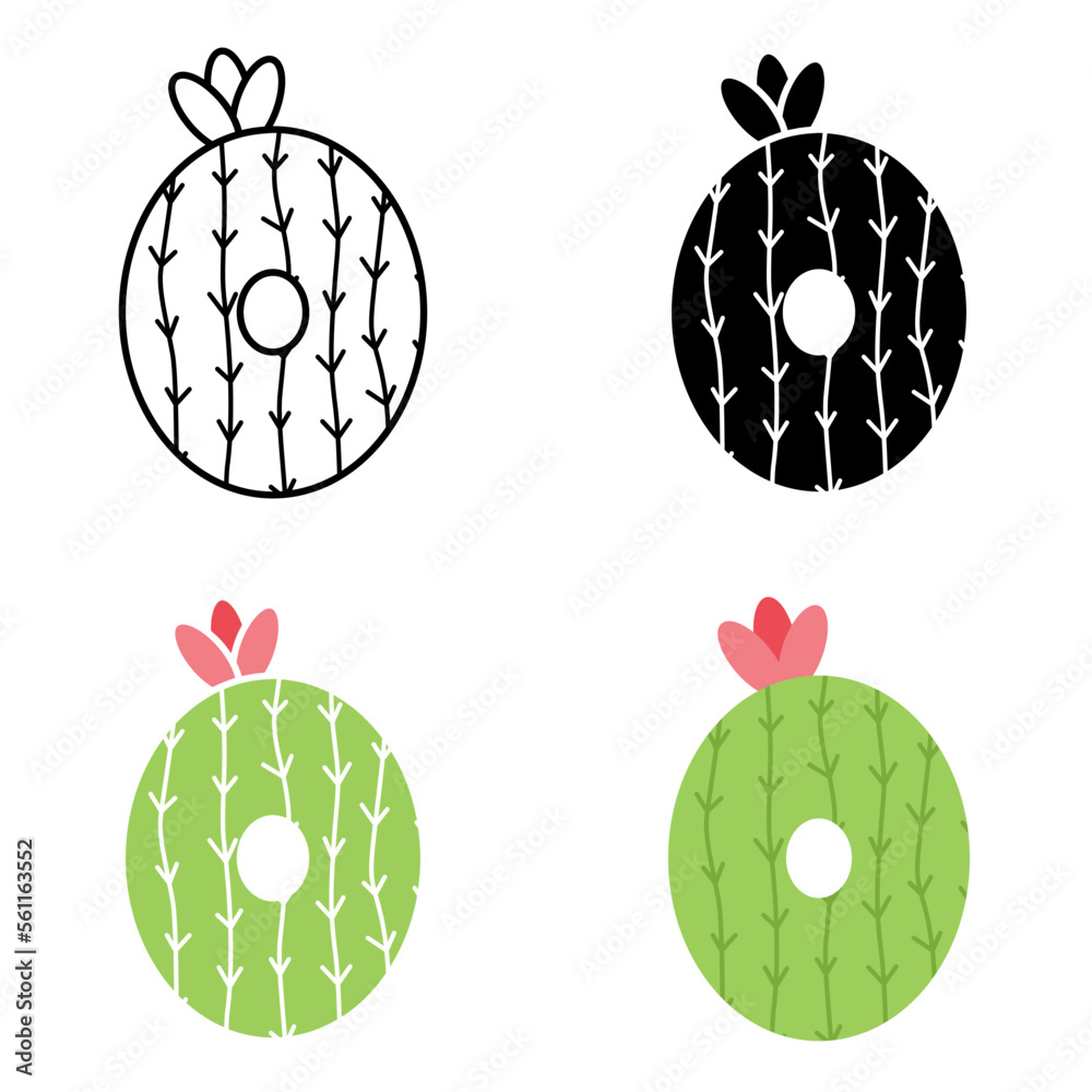 Obraz premium Number 0 in flat style isolated