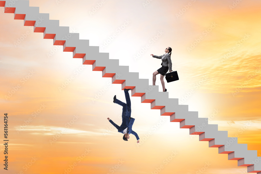 Gender equality concept with man and woman Gender equality concept with man and woman