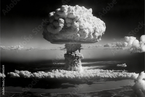 Atomic bomb explosion photo