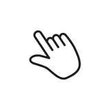 Hand,Touchscreen icon vector logo design illustration