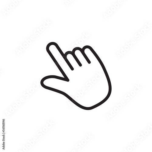 Hand,Touchscreen icon vector logo design illustration