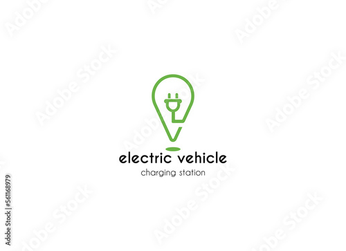 Electrical charging station vector icon